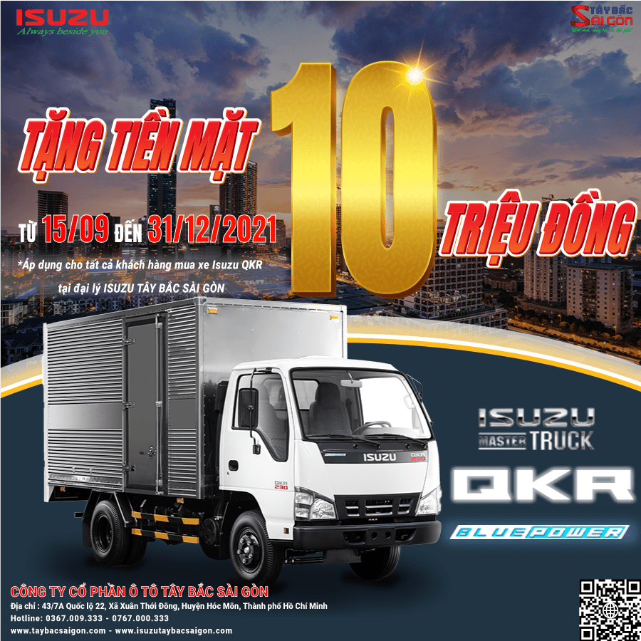 Tặng tiền mặt 10 triệu