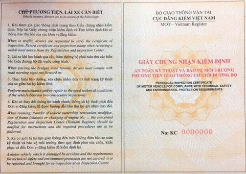 Sổ đăng kiểm ô tô