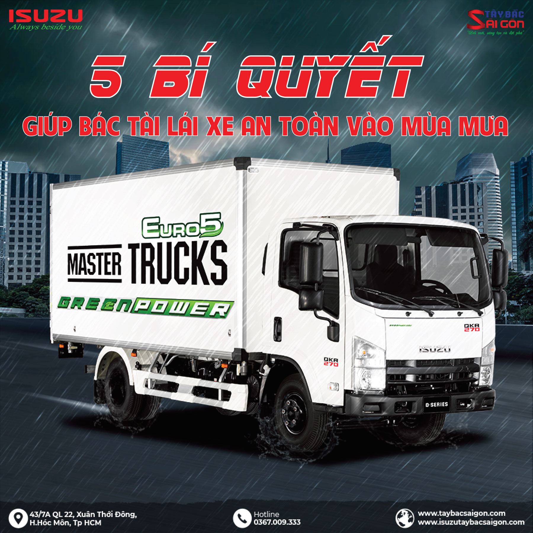 5 BÍ QUYẾT GIÚP LÁI XE AN TOÀN TRONG MÀU MƯA