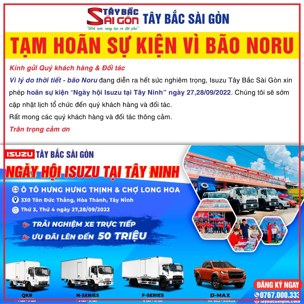 Tạm hoãn sự kiện tại Tây Ninh