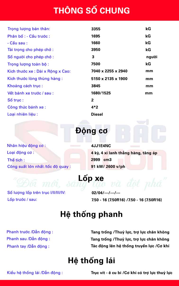 Xe tải Isuzu NPR400 3.5 Tấn Thùng Kín