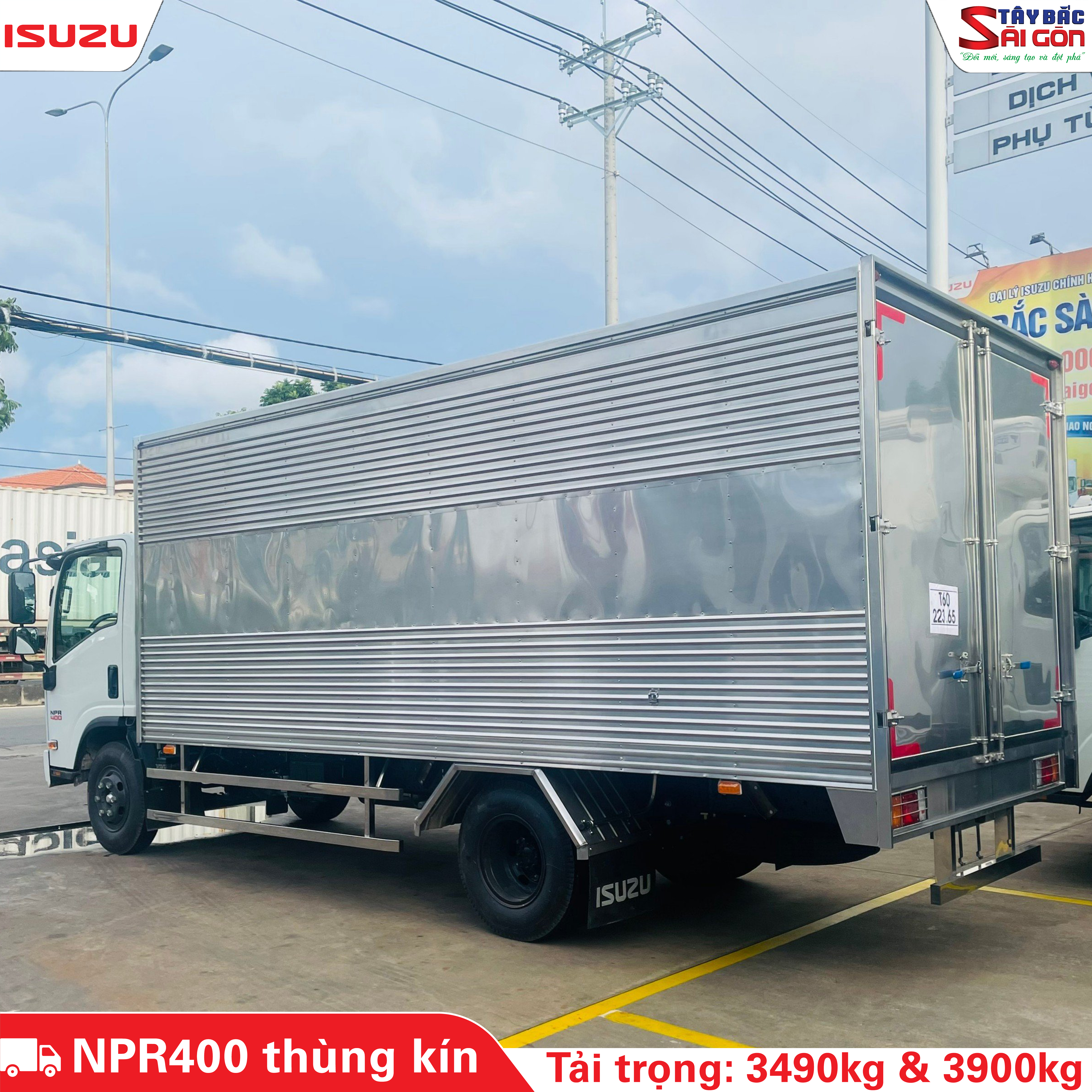 Xe tải Isuzu NPR400 3.5 Tấn Thùng Kín