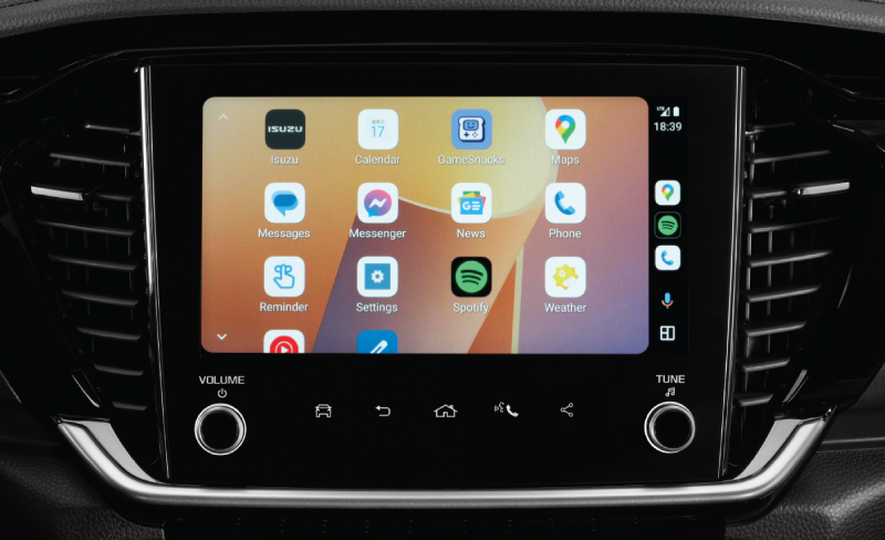 ISUZU MU-X Premium có các tính năng giải trí hiện đại