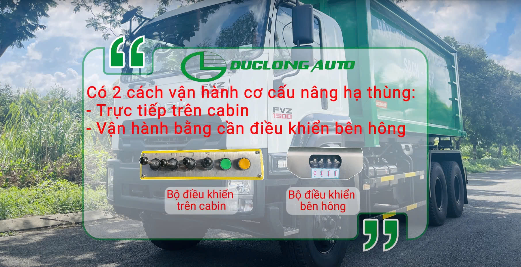 Xe Tải Isuzu FVZ1500 20 khối Hooklift