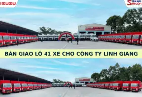 BÀN GIAO 41 XE TẢI ISUZU CHO QUÝ CÔNG TY LINH GIANG