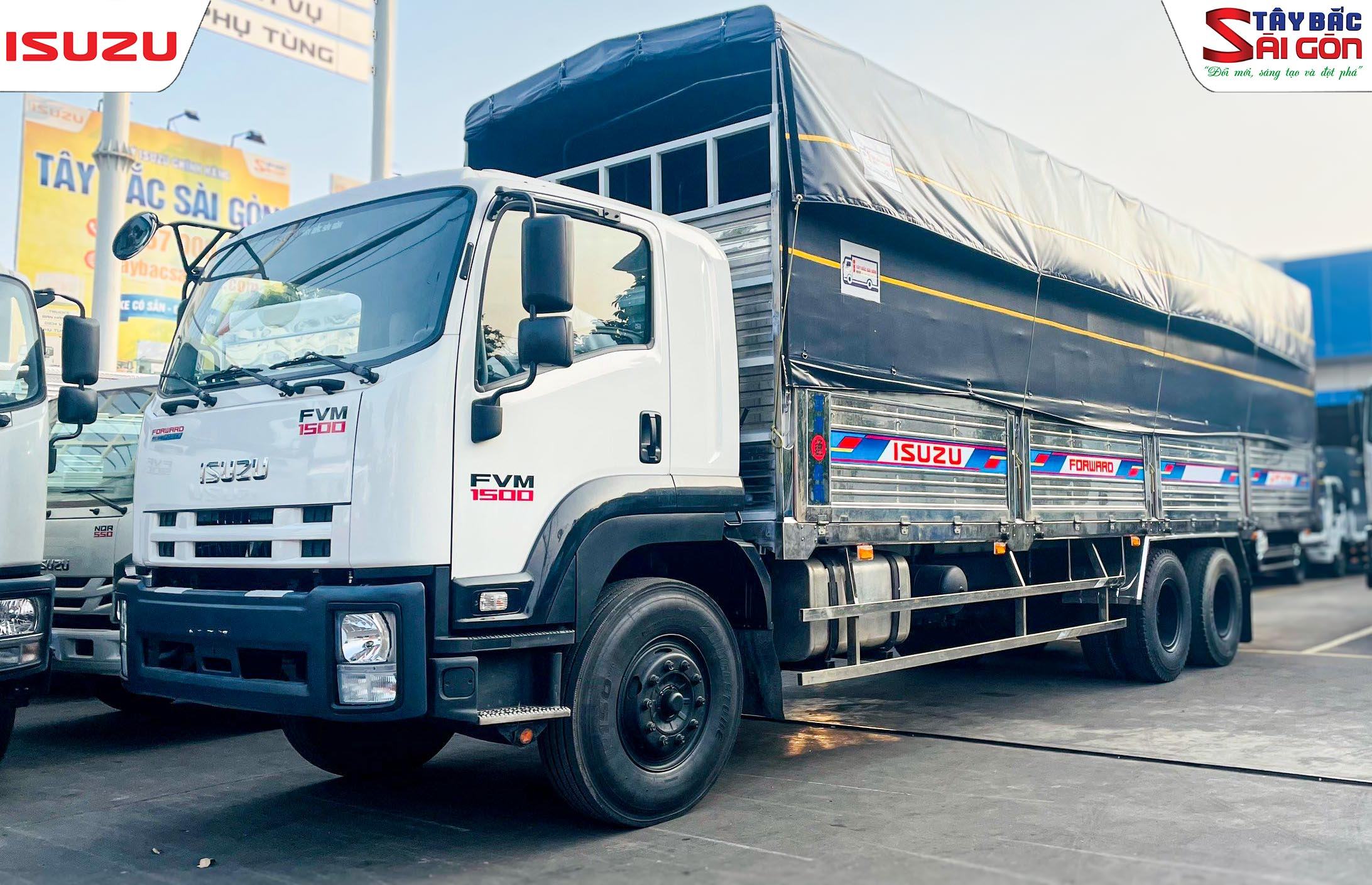 [Đã bán] Xe Tải Isuzu FVM1500 15 Tấn Thùng Mui Bạt (Xe cũ)