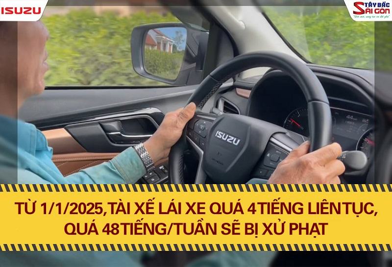 Từ 1/1/2025, tài xế không được lái xe quá 4 tiếng liên tục, 48 tiếng một ngày