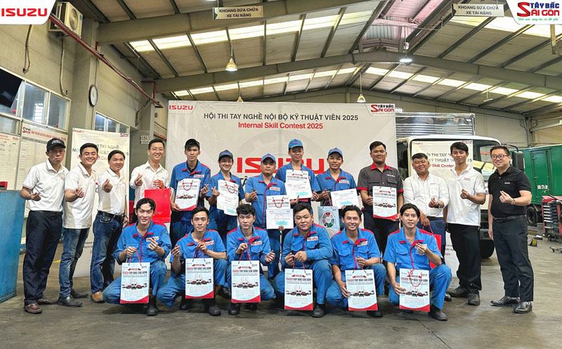 Hội thi tay nghề nội bộ Kỹ Thuật Viên ISUZU Tây Bắc Sài Gòn