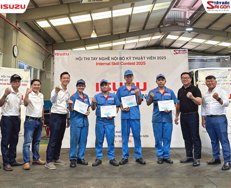 Hội thi tay nghề nội bộ Kỹ Thuật Viên ISUZU Tây Bắc Sài Gòn