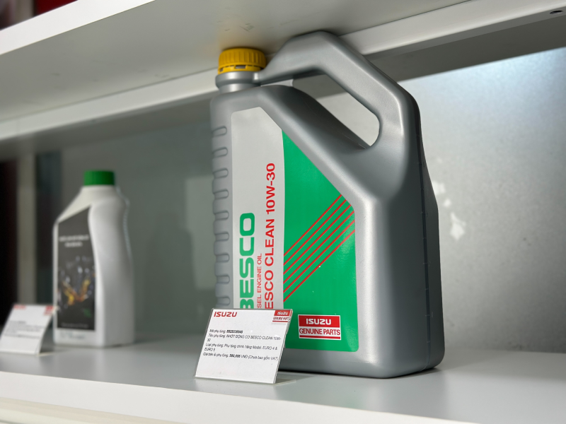 Dầu nhớt BESCO CLEAN có sẵn tại ISUZU Tây Bắc Sài Gòn