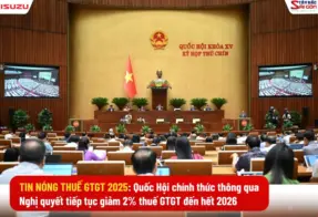 Quốc hội thông qua Nghị định giảm thuế GTGT 2025 2%