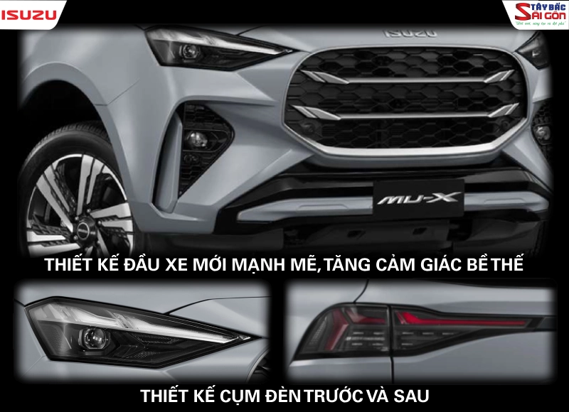 Thiết kế mới phần đầu xe và cụm đèn của New mu-X 2025