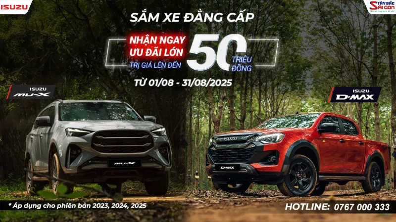 Chương trình giảm giá ISUZU lên đến 50 triệu đồng