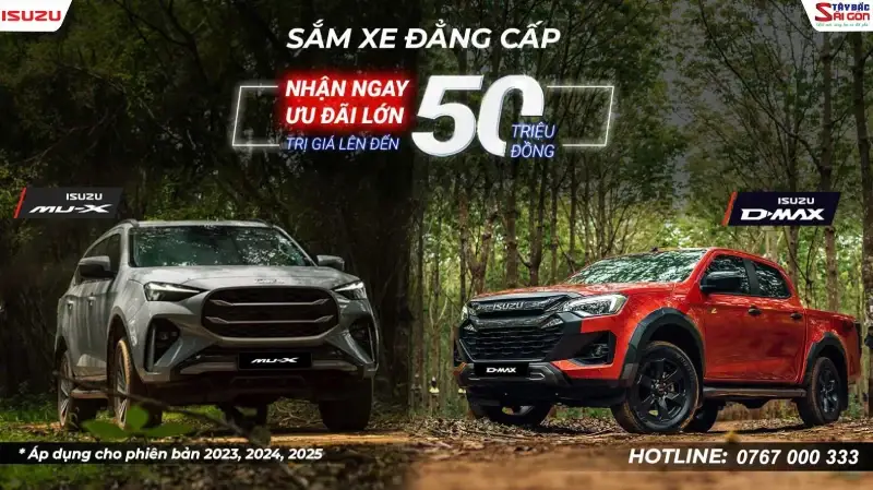 Chương trình giảm giá ISUZU lên đến 50 triệu đồng
