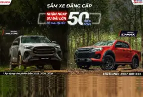 Ưu đãi khủng: ISUZU D-Max và ISUZU mu-X giảm giá lên đến 50 triệu đồng tháng 8-9/2025