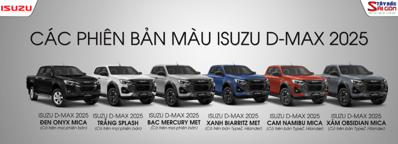 Các phiên bản màu bán tải ISUZU D-MAX