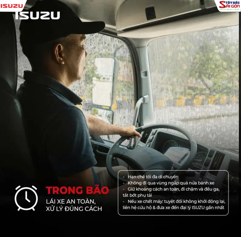 Cảm nang bảo quản xe ô tô ISUZU trong bão