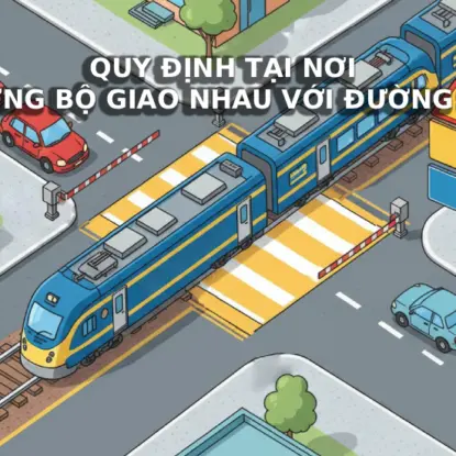 Lưu ý dành cho ô tô tại nơi đường bộ giao nhau cùng mức với đường sắt
