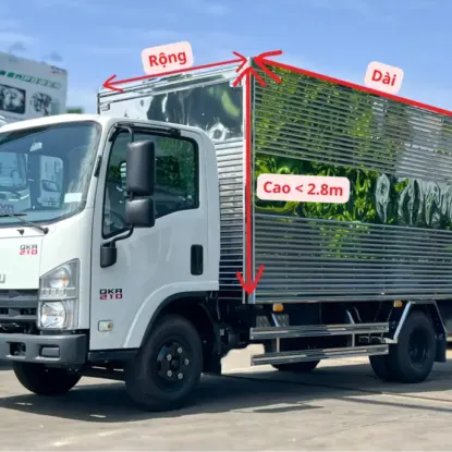 KÍCH THƯỚC THÙNG XE TẢI 2 TẤN – TIÊU CHUẨN MỚI NHẤT 2025