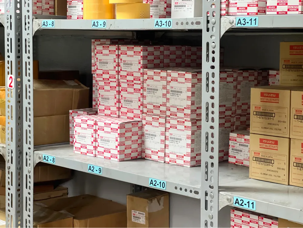 Kho phụ tùng tại ISUZU Bình Phước