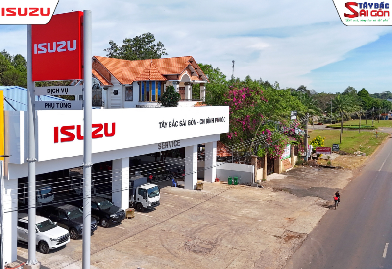 ISUZU Tây Bắc Sài Gòn - CN Bình Phước tọa lạc tại Quốc lộ 14, ấp Cầu 2, xã Đồng Tâm, tỉnh Đồng Nai (Bình Phước cũ)