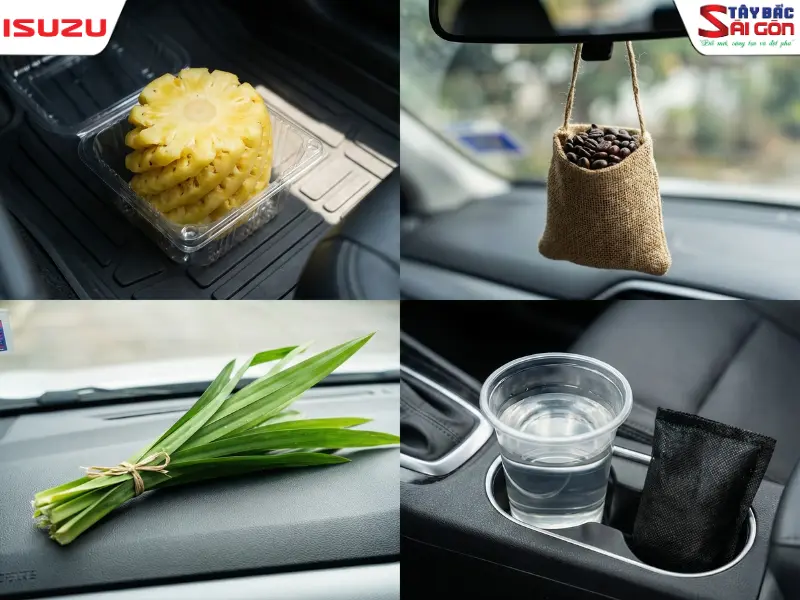 Các mẹo khử mùi xe hơi bằng nguyên liệu tự nhiên: dứa, cà phê, lá dứa và than hoạt tính