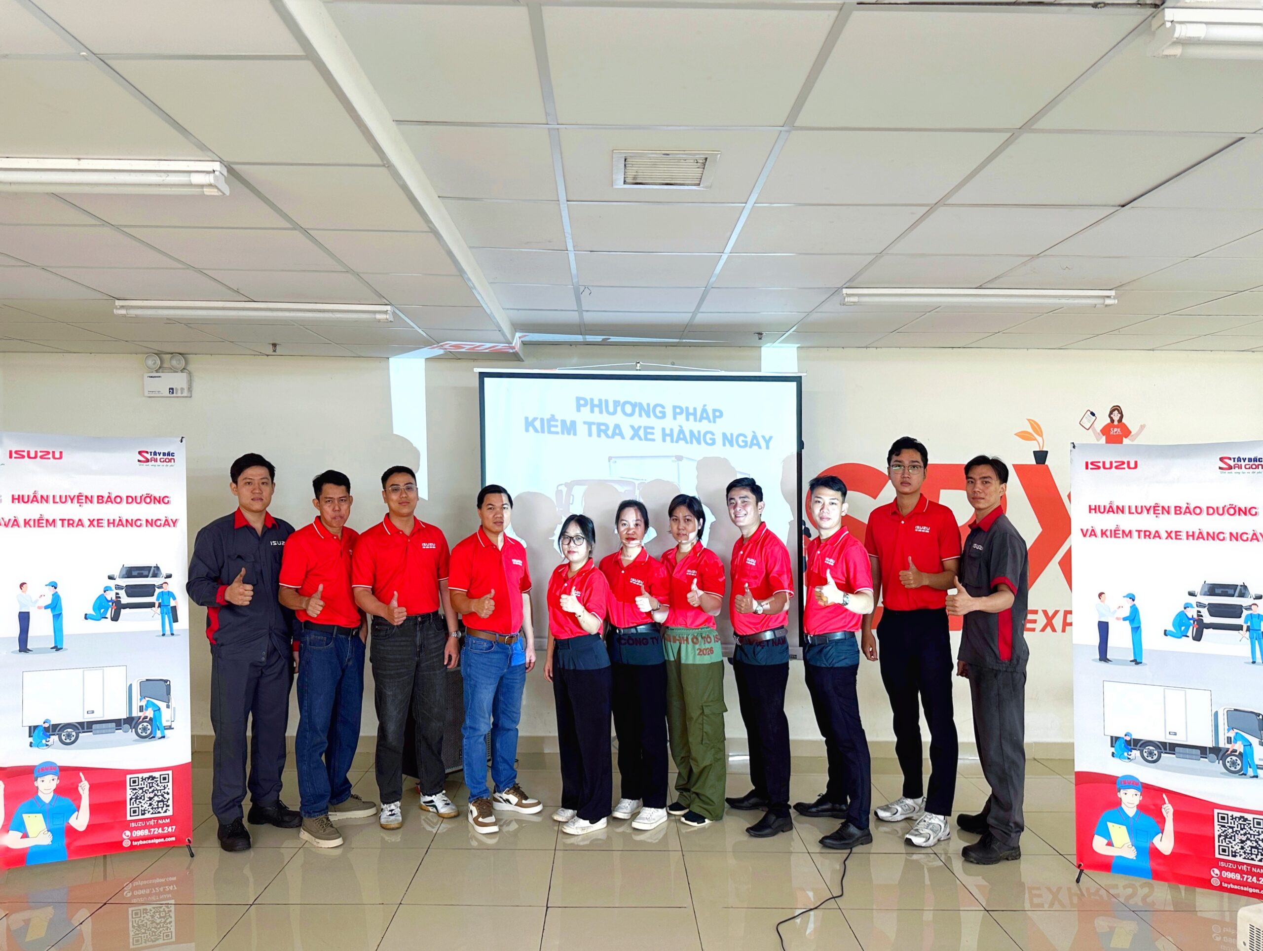 Chuong trinh huan luyen bao duong xe tai Isuzu Tay Bac Sai Gon cho SPX Express Shopee