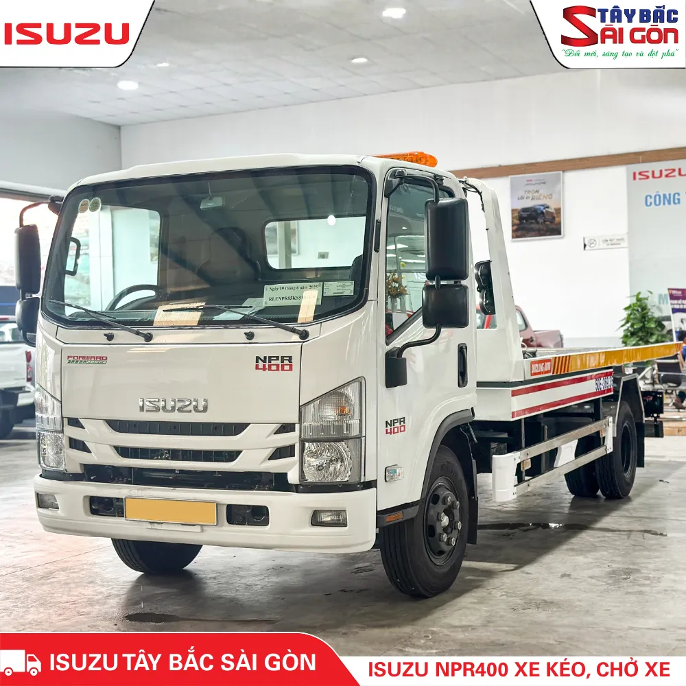 NRP400 Xe kéo, chở xe – Xe chở xe con sàn trượt0
