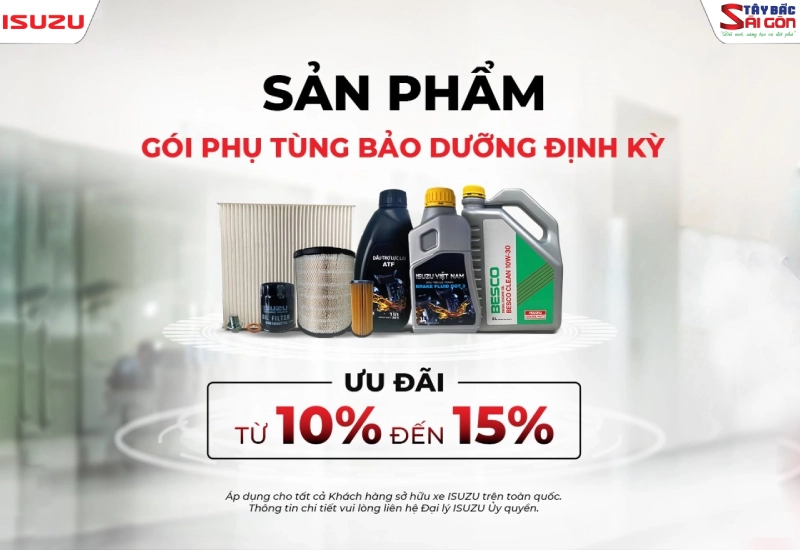 GÓI PHỤ TÙNG ISUZU CHÍNH HÃNG BẢO DƯỠNG ĐỊNH KỲ