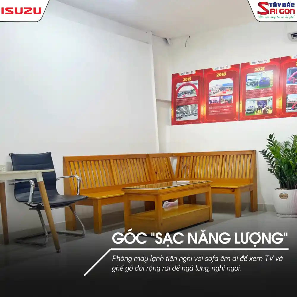 Khu vực ghế nghỉ ngơi tại phòng chờ