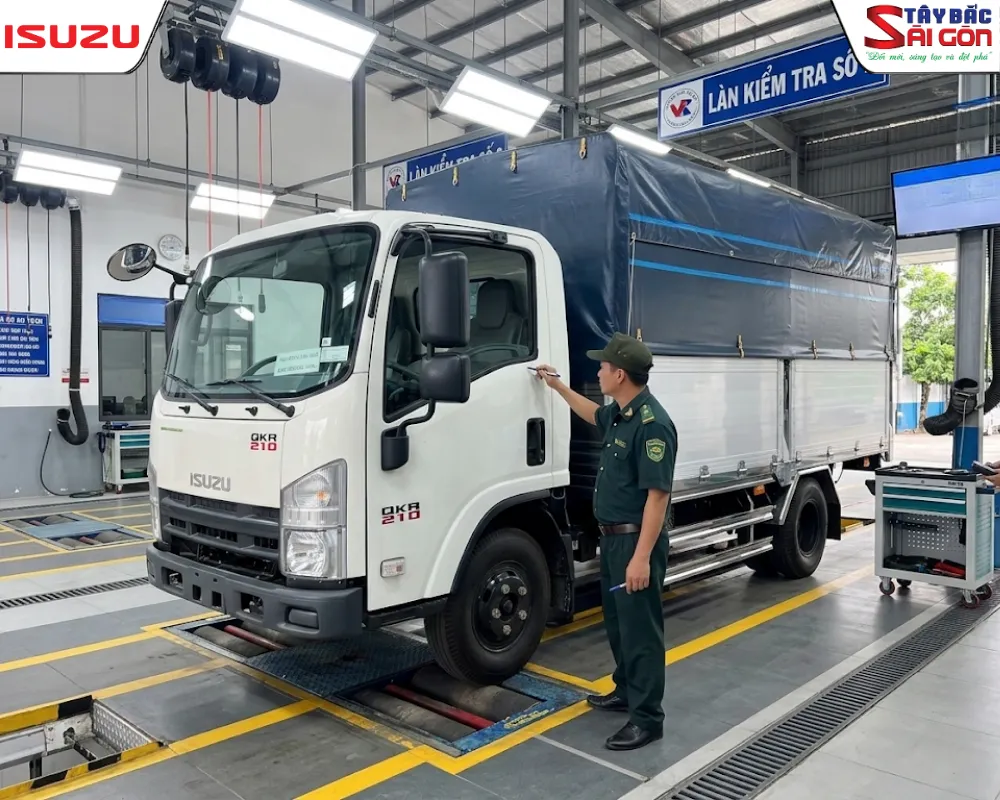 Hướng dẫn tính tổng chi phí đăng kiểm xe tải Isuzu QKR210 mui bạt