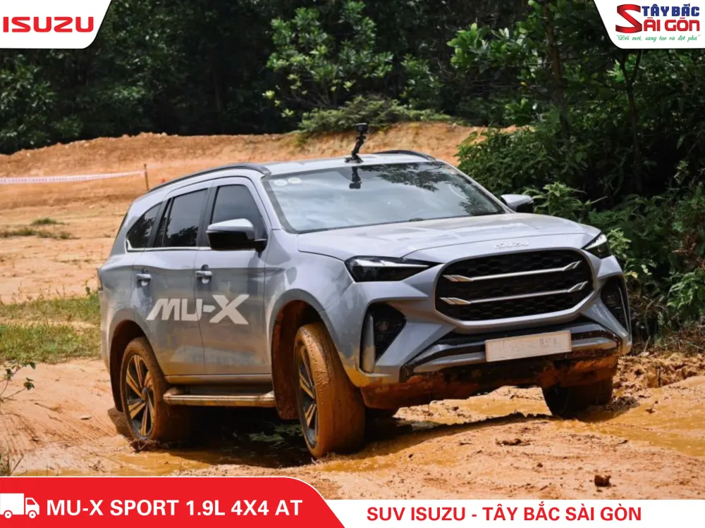 Khối động cơ diesel 1.9L tăng áp bền bỉ kết hợp hệ dẫn động 2 cầu (4x4) trên isuzu mu x sport