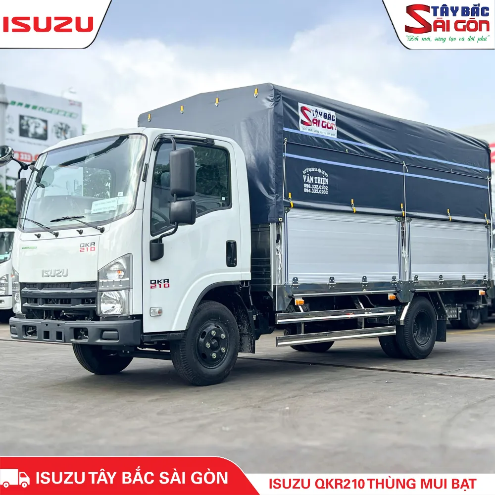 QKR210 THÙNG MUI BẠT – XE TẢI ISUZU 1T9 THÙNG BẠT0