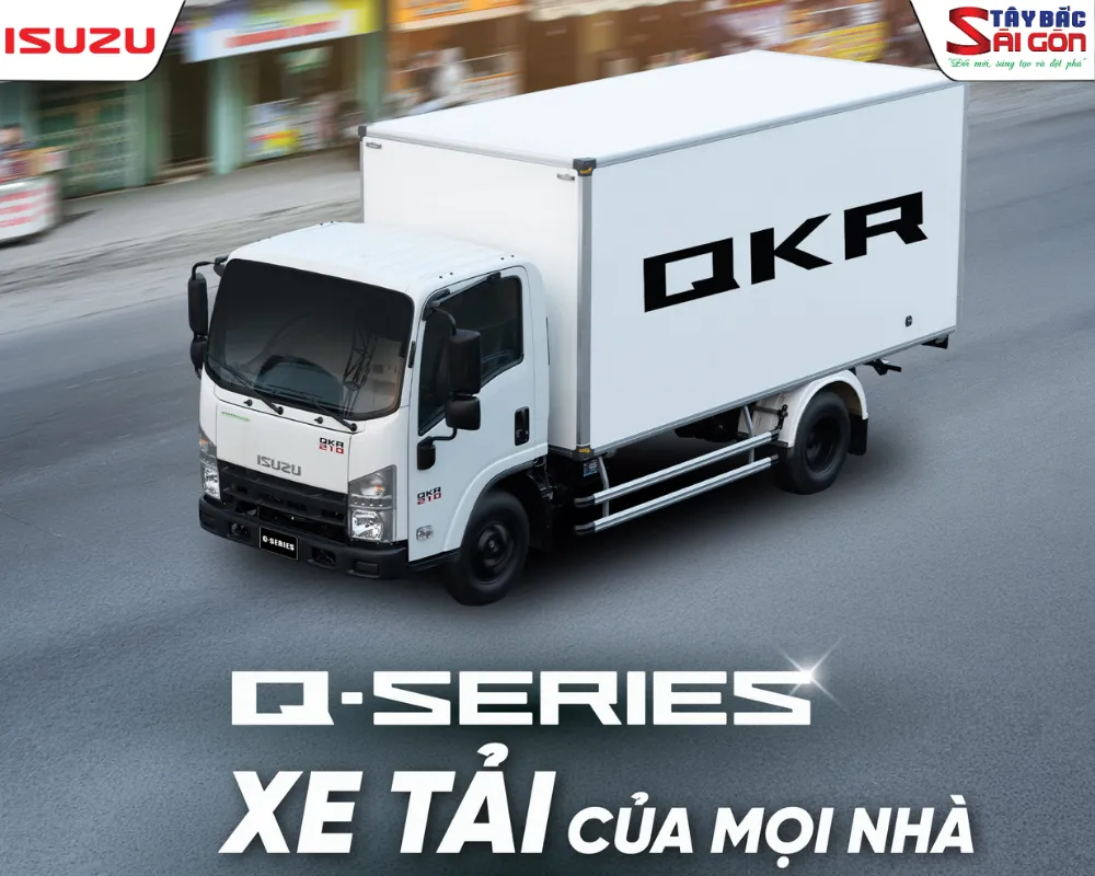 Banner thông báo chương trình khuyến mãi xe tải Isuzu Q-Series