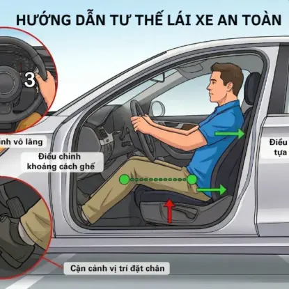 TƯ THẾ NGỒI LÁI XE Ô TÔ CHUẨN ĐỂ CHẠY ĐƯỜNG DÀI KHÔNG MỎI