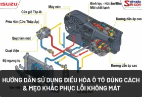 HƯỚNG DẪN SỬ DỤNG ĐIỀU HÒA Ô TÔ ĐÚNG CÁCH & MẸO KHẮC PHỤC LỖI KHÔNG MÁT