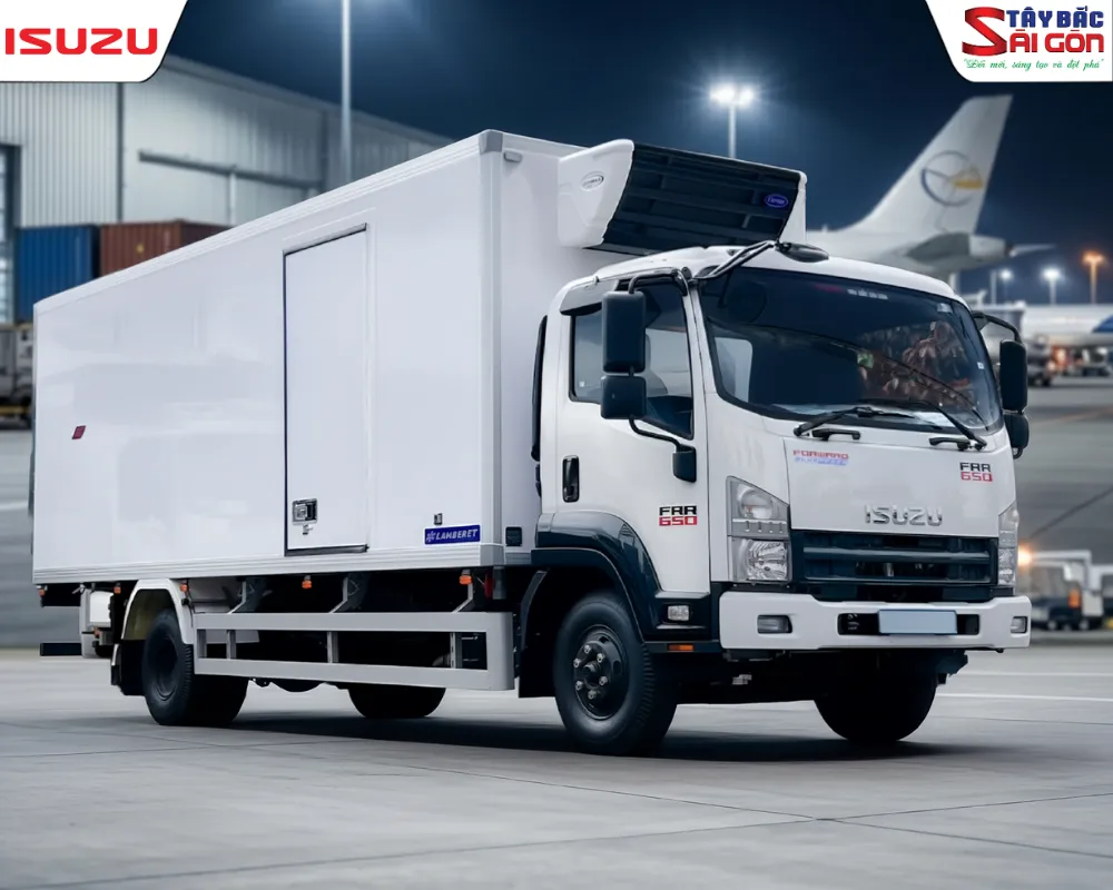 Xe đông lạnh Isuzu FRR650 thùng Lamberet