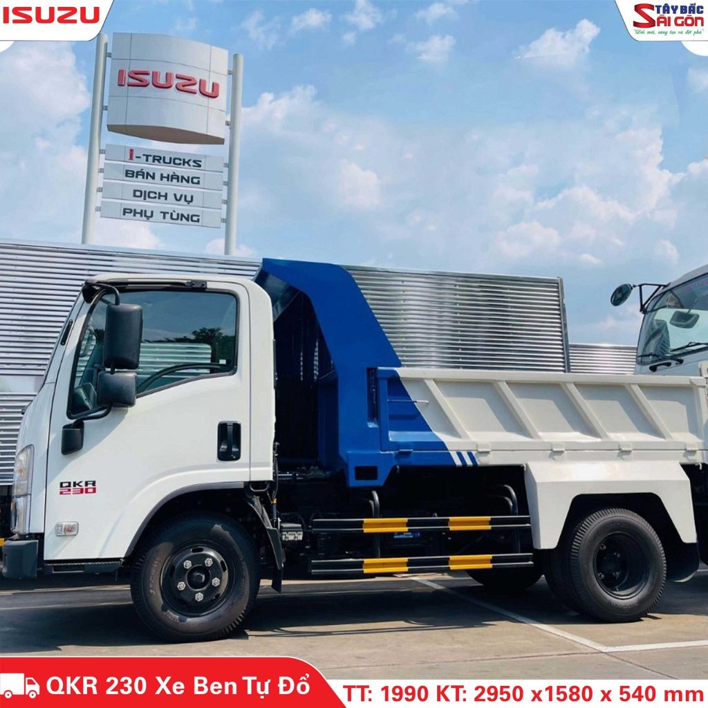 Xe ben 2.5 khối ISUZU QKR230 – Xe tải 1.9 tấn