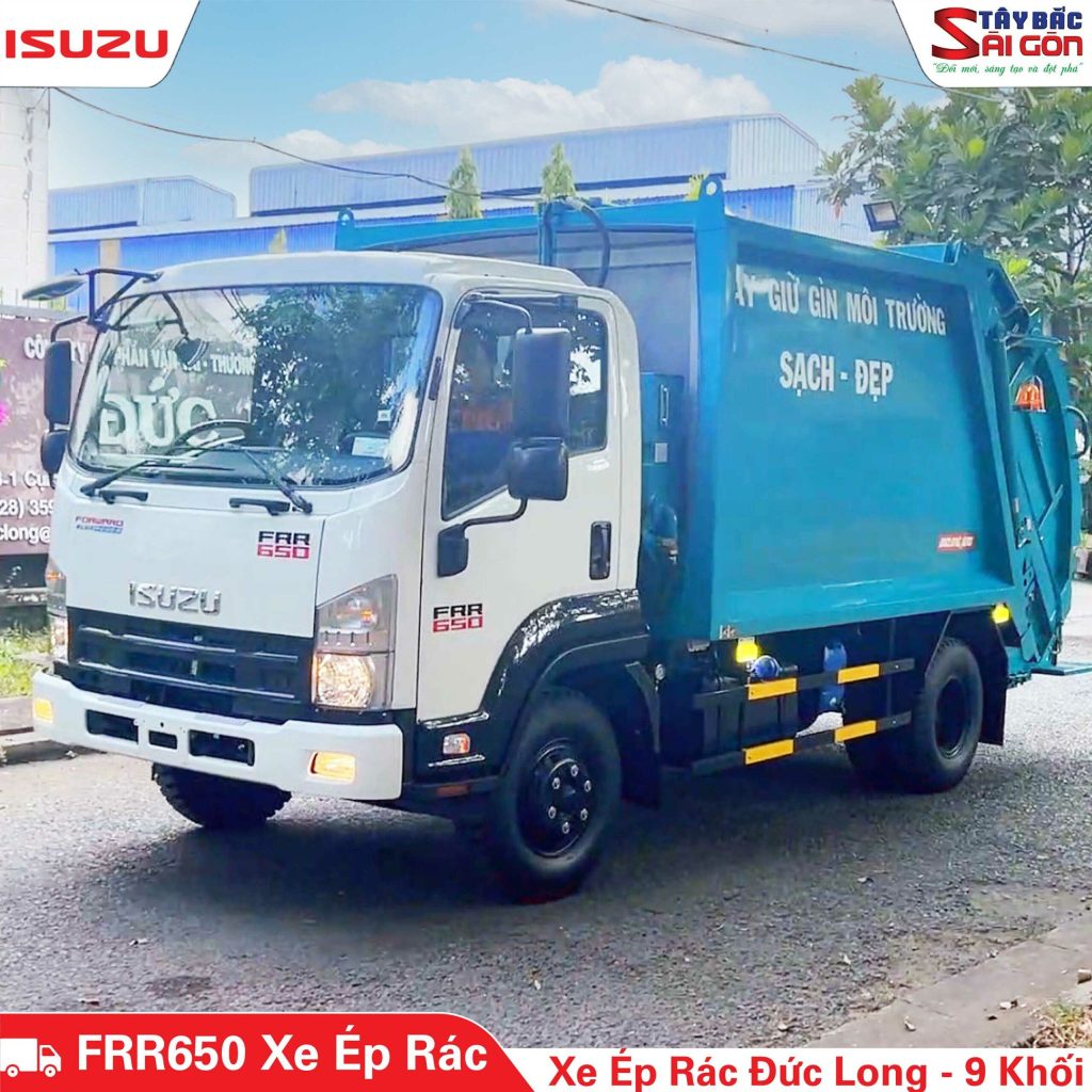Xe Tải FRR650 Isuzu Xé Ép Rác Đức Long 9 Khối
