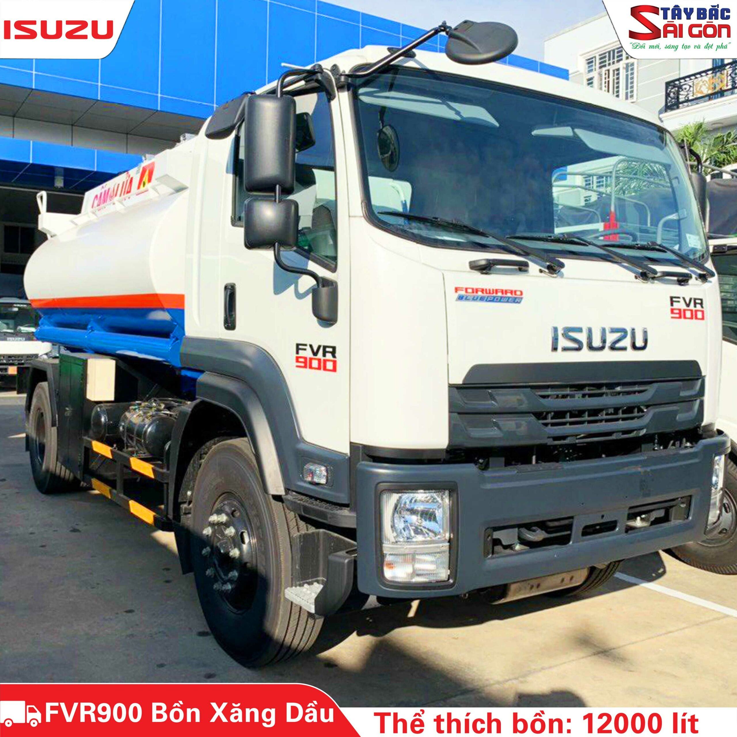 Xe Tải Isuzu FVR900 Bồn Xăng Dầu 12 Khối