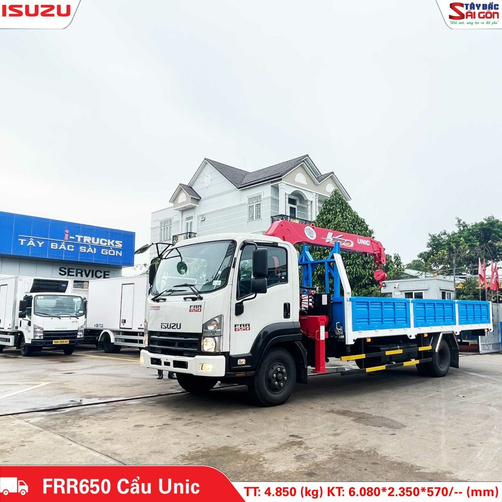 Xe Tải Isuzu FRR650 4.8 Tấn Xe Cẩu Unic