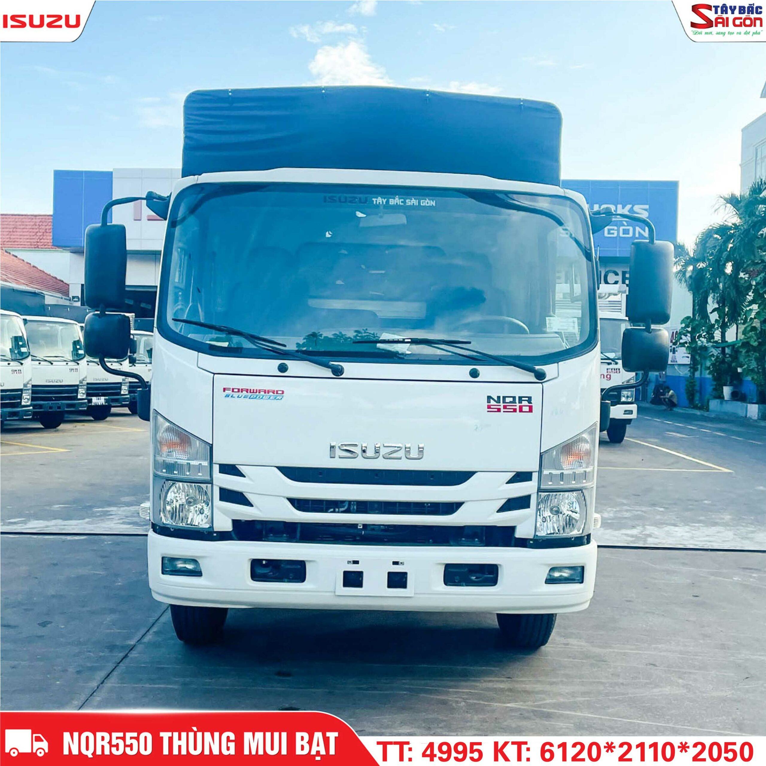 Xe Tải Isuzu NQR550 5 Tấn Thùng Mui Bạt