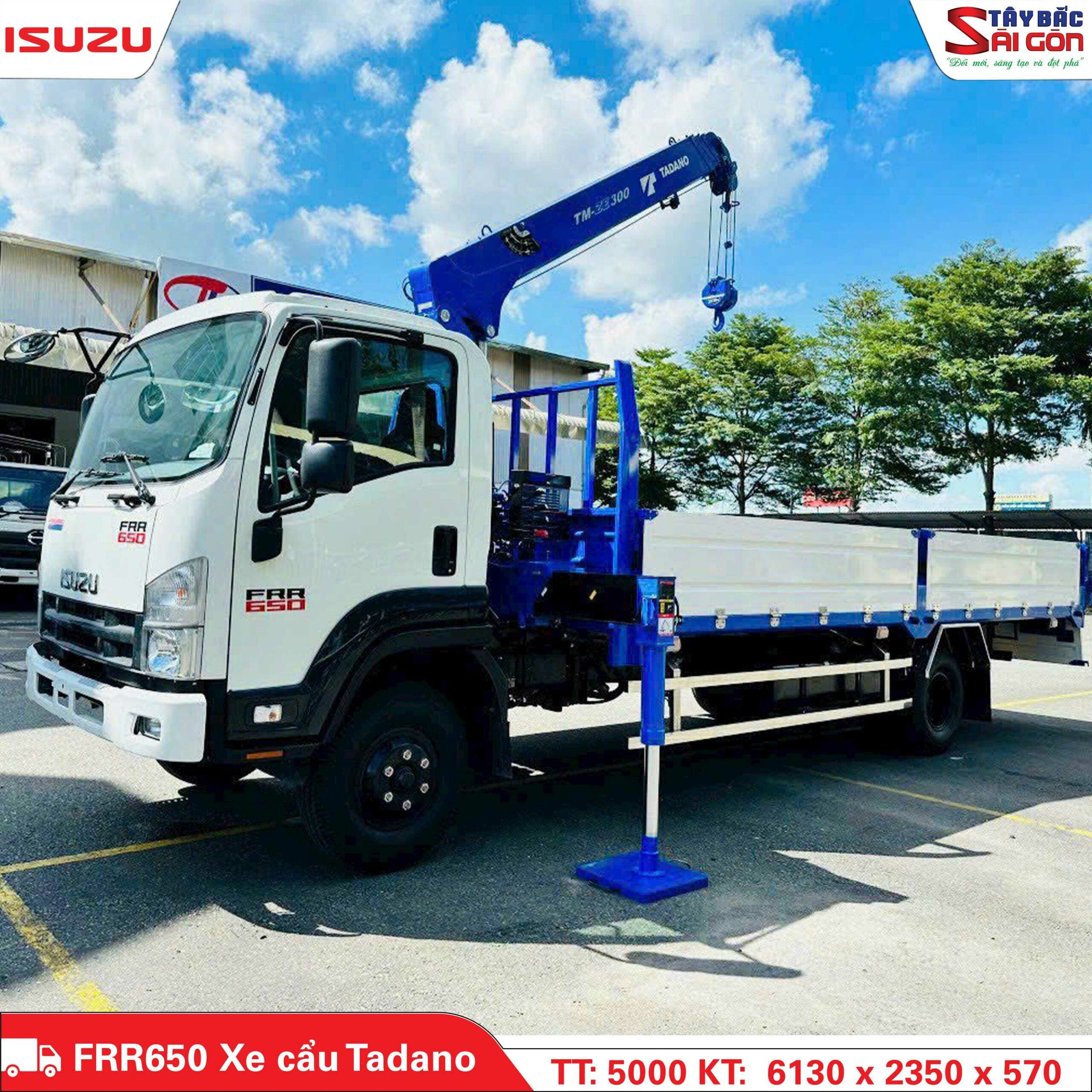 Xe Tải Isuzu FRR650 5 Tấn Xe Cẩu Tadano