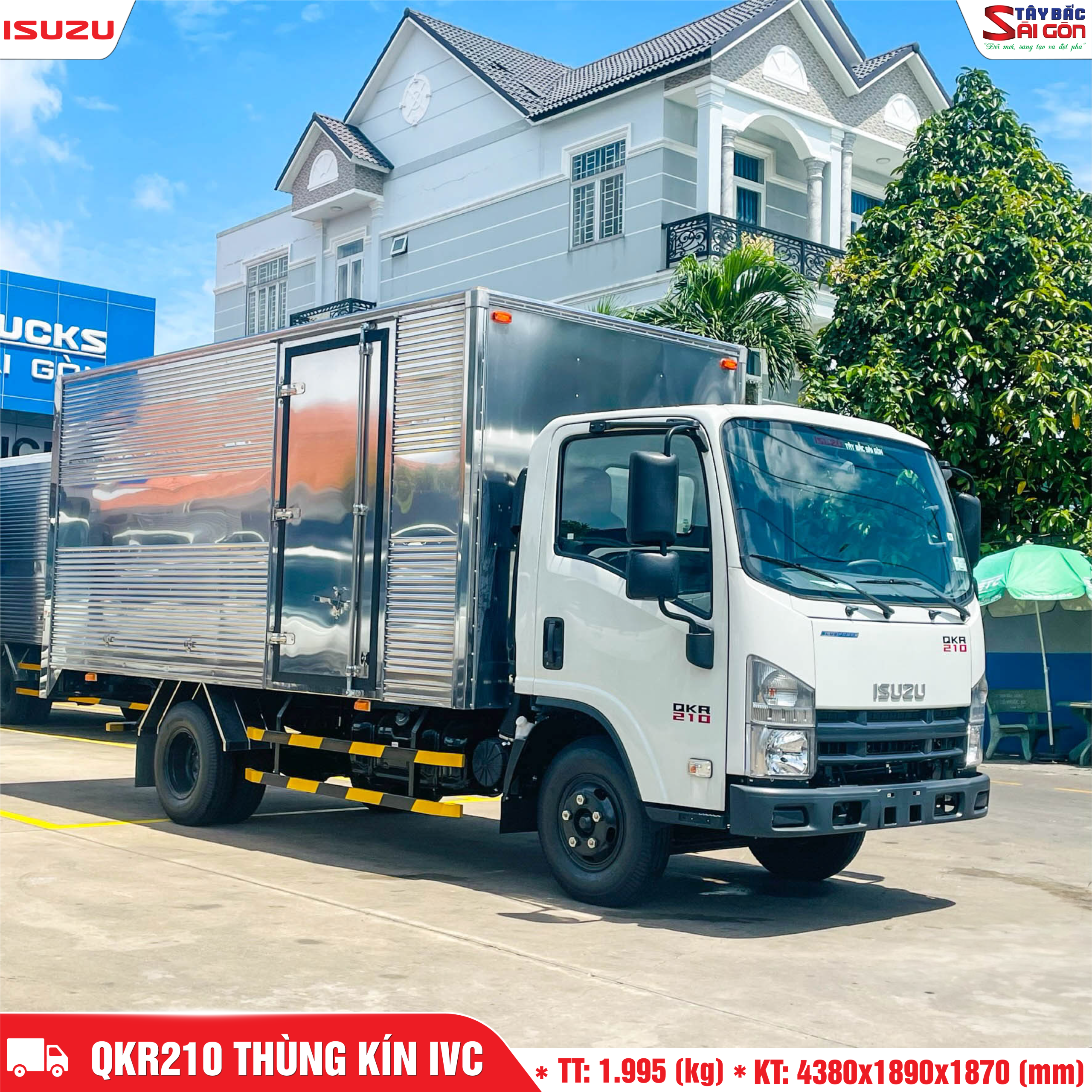 Xe Tải Isuzu QKR210 1.9 Tấn Thùng Kín