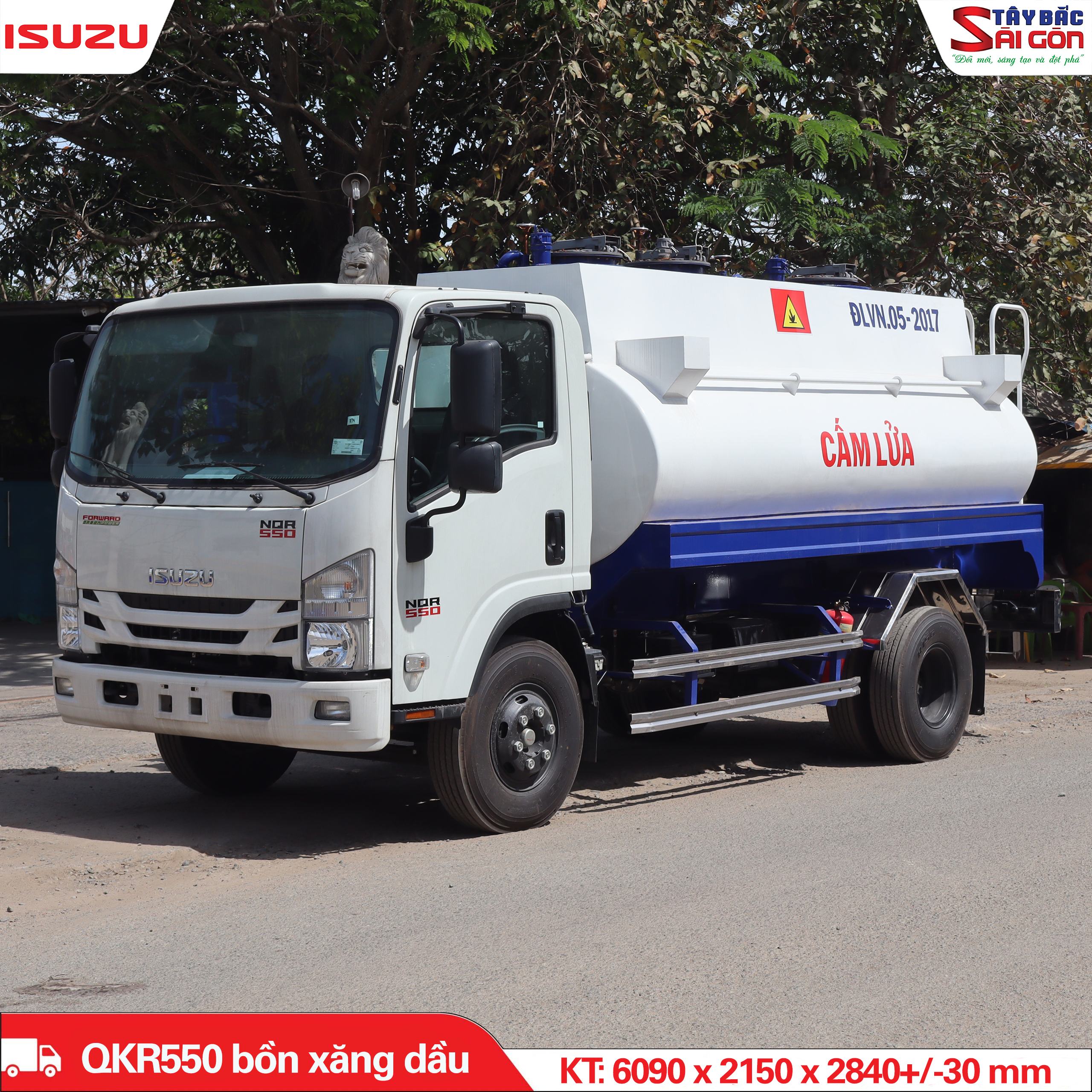 Ô tô xi-téc chở xăng NQR550 xe bồn xăng dầu 7 khối