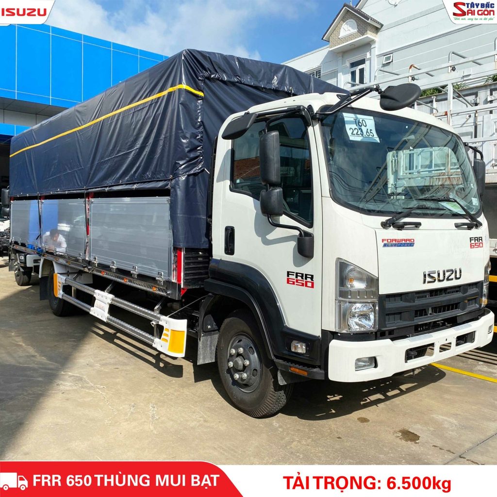 Xe Tải Isuzu FRR650 6.5 Tấn Thùng Mui Bạt