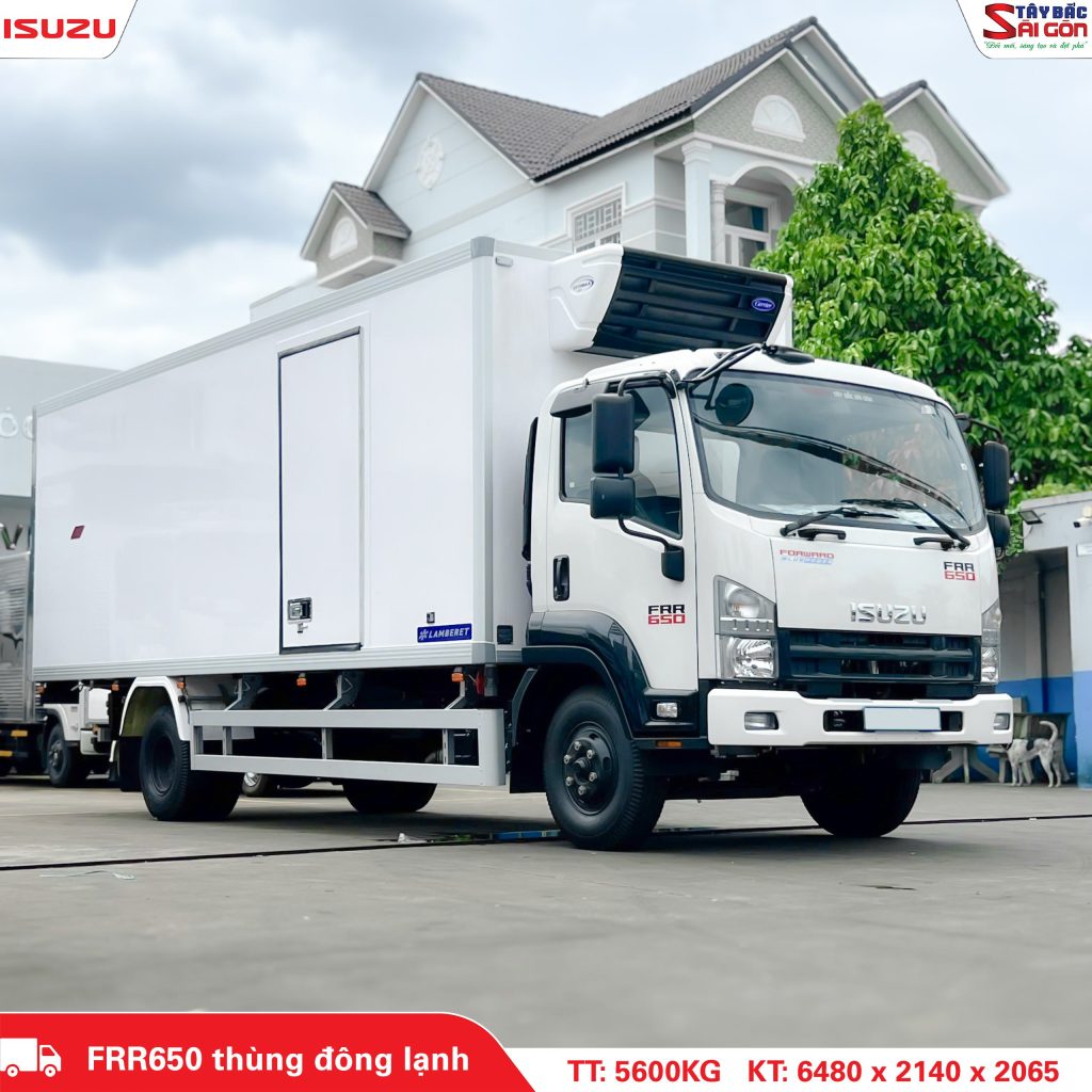 Xe đông lạnh 5.6 tấn ISUZU FRR650 thùng Lamberet