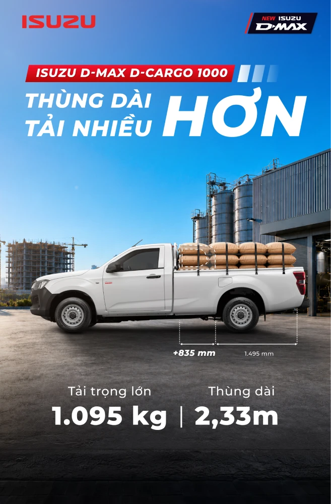 D-cargo thùng dài hơn, chở nhiều hơn