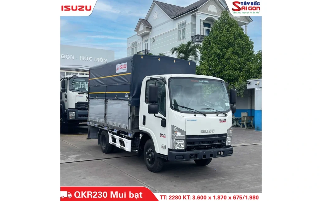 Xe Tải ISUZU QKR230 2.4 Tấn Thùng Mui Bạt