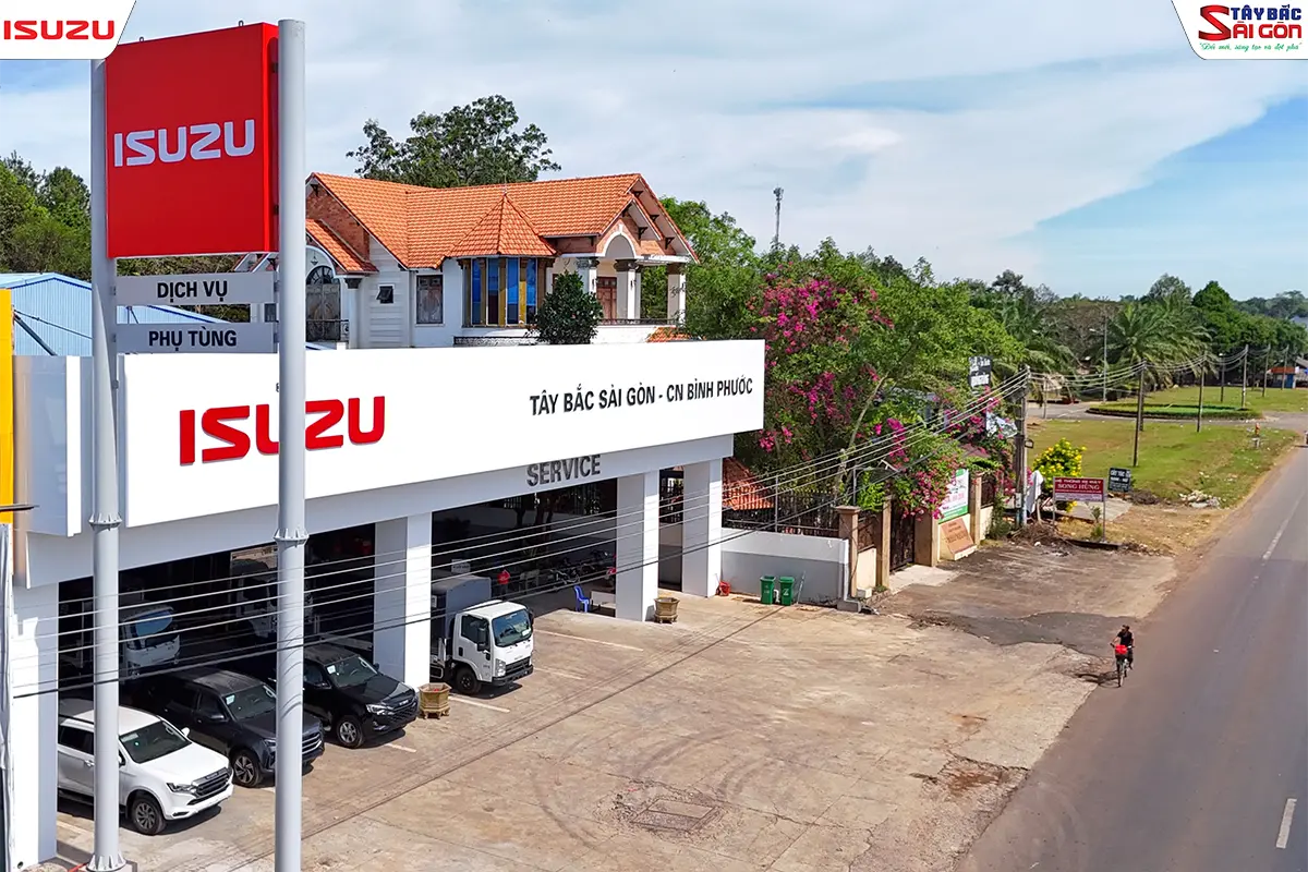Showroom và xưởng dịch vụ ISUZU Tây Bắc Sài Gòn CN Bình Phước
